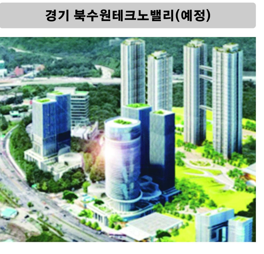 경기 북수원테크노밸리(예정) 조감도