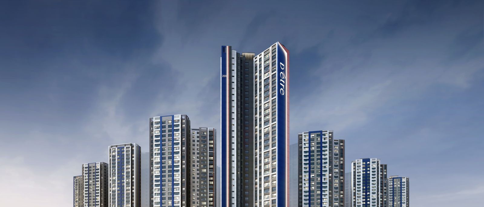 더 리체Ⅱ 단지 전경 투시도